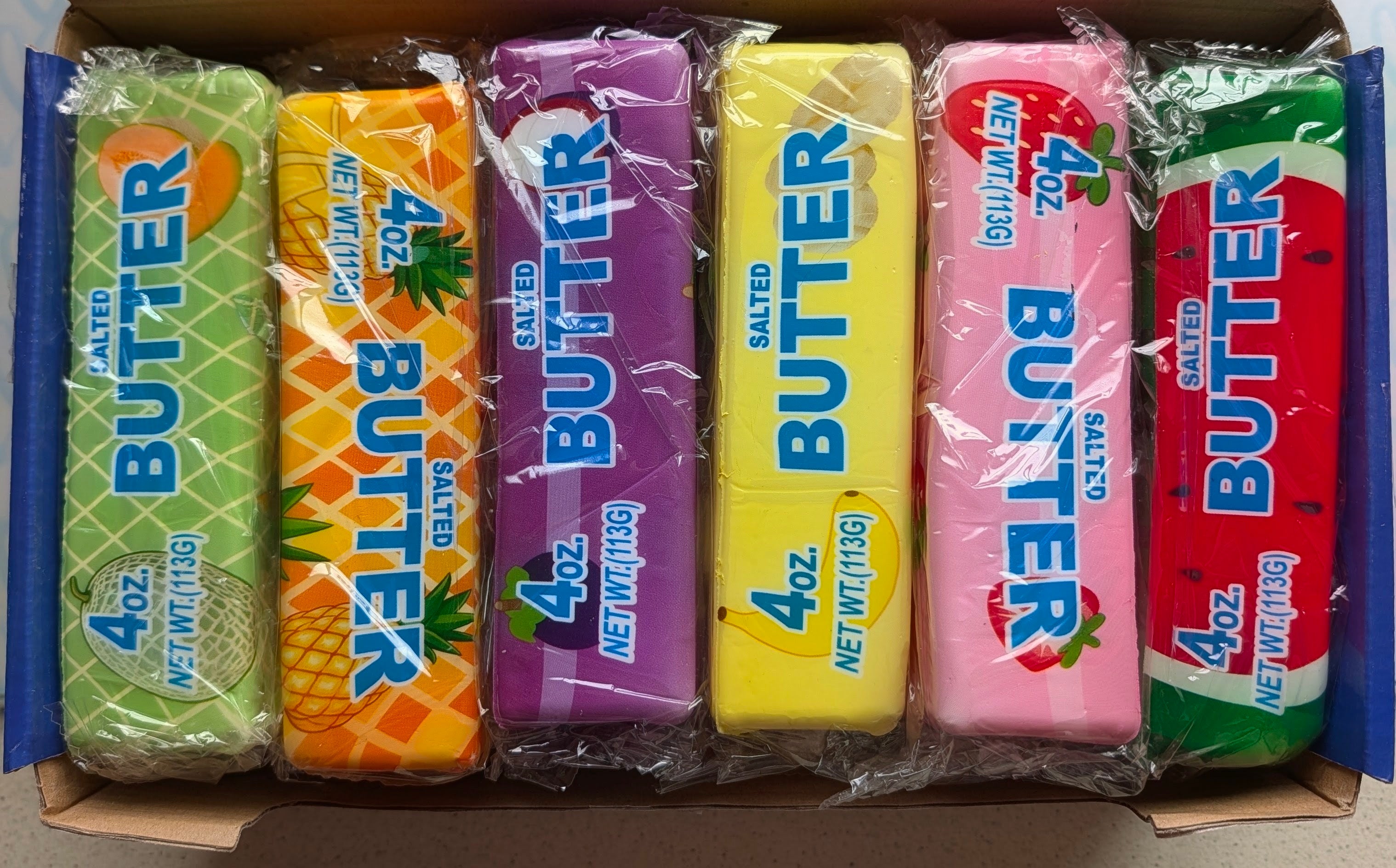 Butter squishy fruit prints