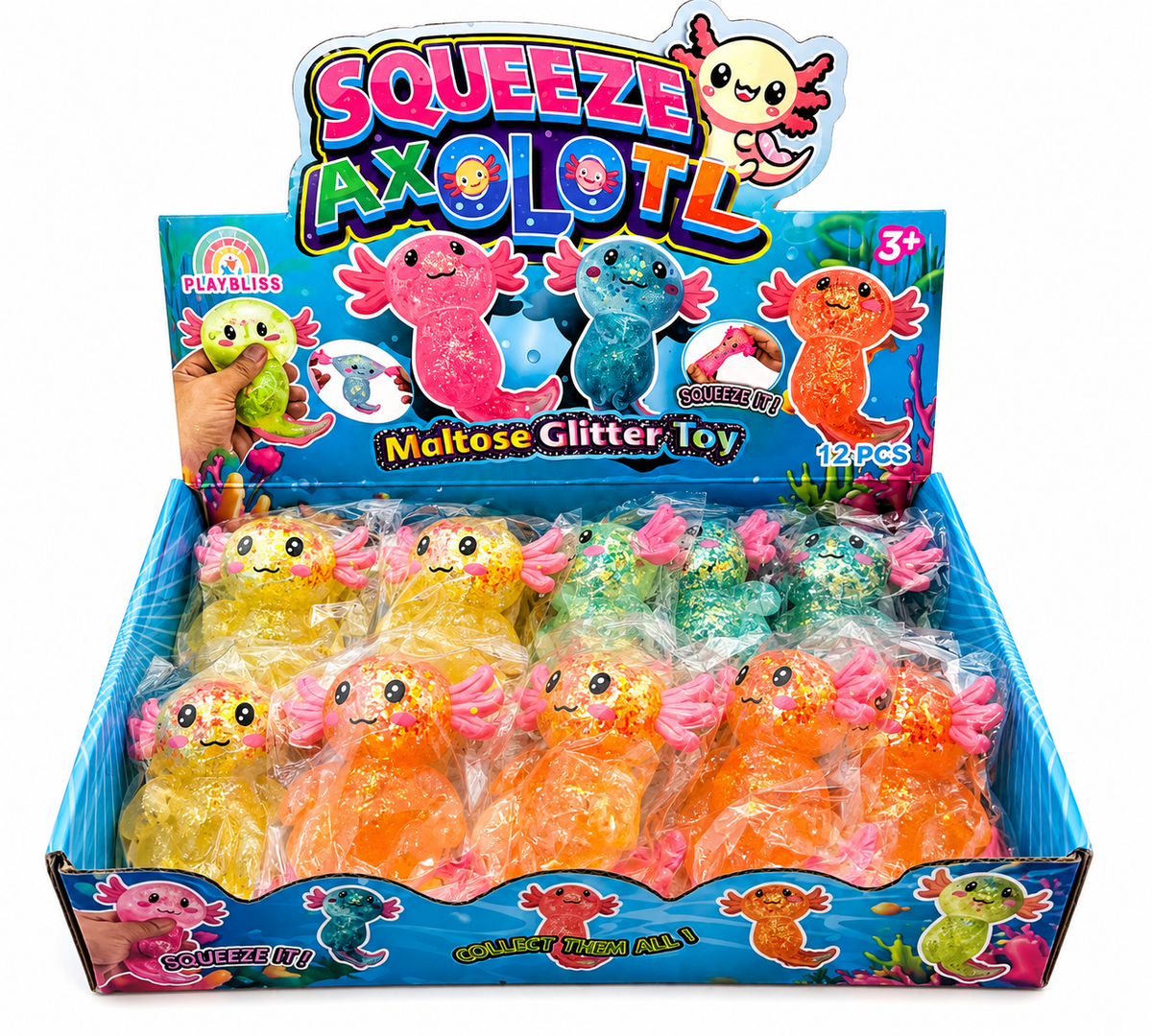 Axolotl Glitter maltose squishy